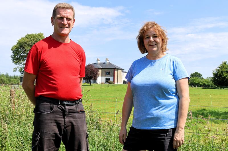 John and Amanda O'Connell outside their home, Cloverhill, in Ballinamore which they did up with the Vacant Property Refurbishment Grant.