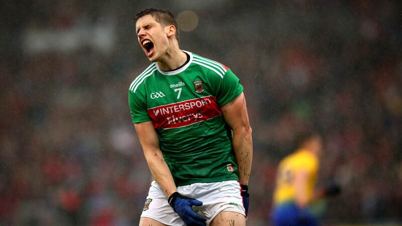 Mayo’s Lee Keegan reacts to a missed chance during the  Connacht SFC semi-final defeat to Roscommon at MacHale Park in Castlebar. Photograph:  Ryan Byrne/Inpho