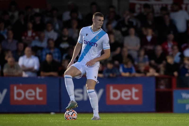 Jake O'Brien: he  earned a move to Olympique Lyonnais in France after his 2021/22 loan season at Swindon in League Two fell short of convincing Crystal Palace to extend his contract. Photograph: Sebastian Frej/MB Media/Getty Images 
