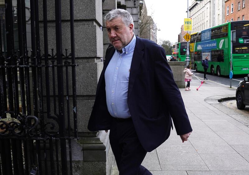FAI president Paul Cooke arriving at Leinster House, Dublin, for an appearance at the Public Accounts Committee. Photograph: Brian Lawless/PA Wire