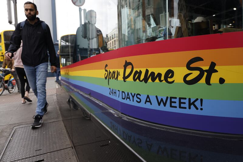Spar on Dame Street is unofficially known as Gay Spar. Photograph: Nick Bradshaw