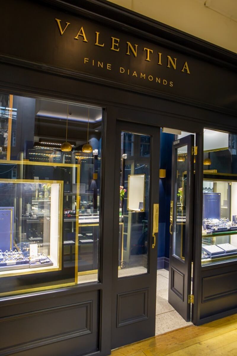Valentina Fine Diamonds in the Powerscourt Centre: interest in lab diamonds has increased not only due to ethical concerns, but also because of the high quality and beauty of the product. Photograph: Leonardo Macedonio. 