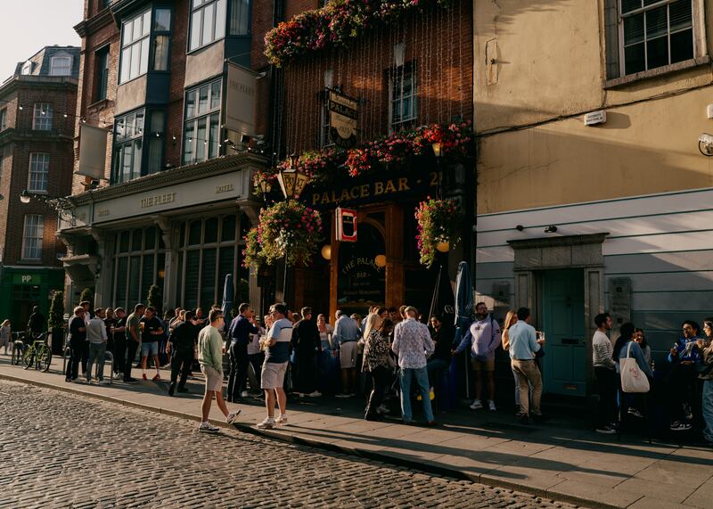 Outside the popular Palace Bar, established in 1823. Photograph: Ellius Grace/New York Times