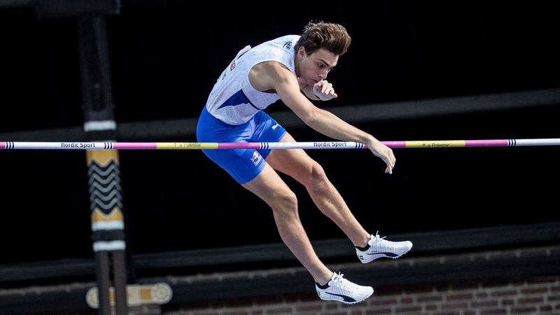 Sweden’s Armand Duplantis competes in the men’s final pole vault event during the Diamond League Track and Field meeting in Stockholm on July 4th. Photograph: Christine Olsson/TT News Agency/AFP via Getty Images