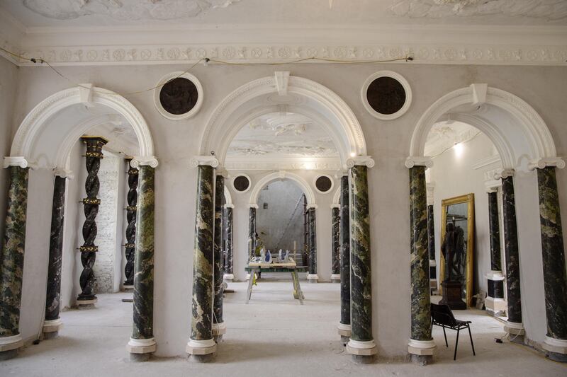 Ground floor restoration at Castle Freke, west Cork. Photoraph: Daragh Mc Sweeney/Provision