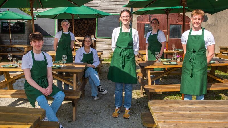 The front-of-house team at Camus Farm Field Kitchen, Clonakilty. Photograph: Andy Gibson
