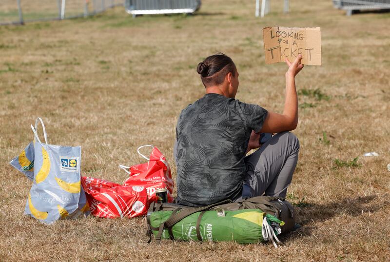 A hopeful camper arrives at Electric Picnic in Stradbally, Co Laois. Photograph: Alan Betson

