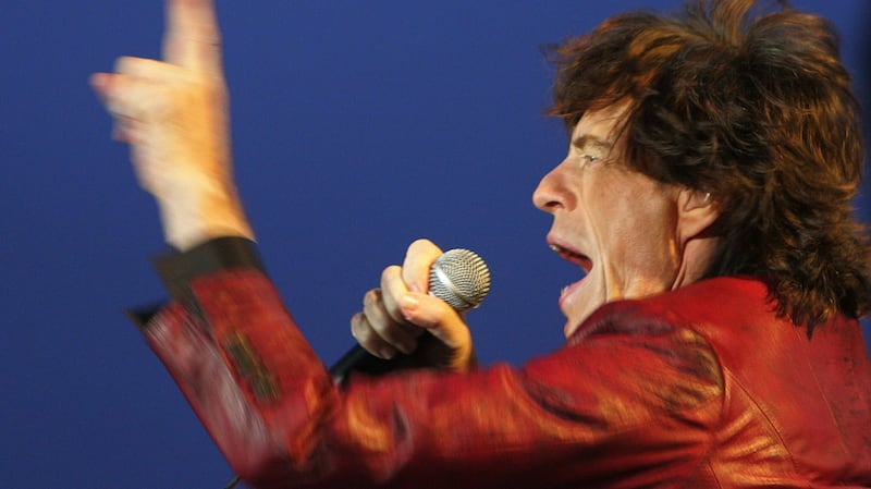 Returning after 25 years to Slane Castle, Mick Jagger performs to a crowd of 70,000 on  Saturday 18th August, 2007. Photograph: Kate Geraghty