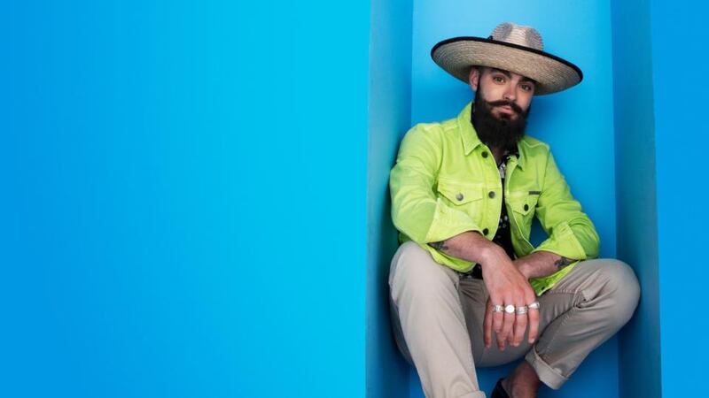 Jake McCabe wearing TK Maxx: “I like to create a presence with bright colours and statement pieces.” Photograph: Barry McCall