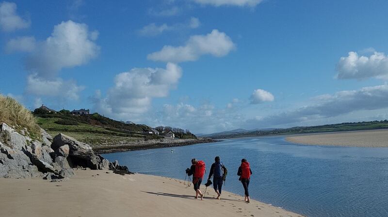 Walking down Paradise Beach