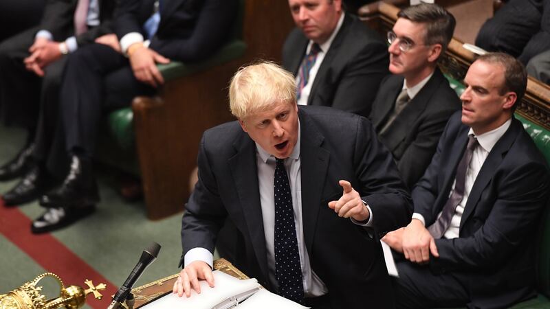UK prime minister Boris Johnson speaking during a debate in the House of Commons in London on Monday. Photograph: UK Parliament.