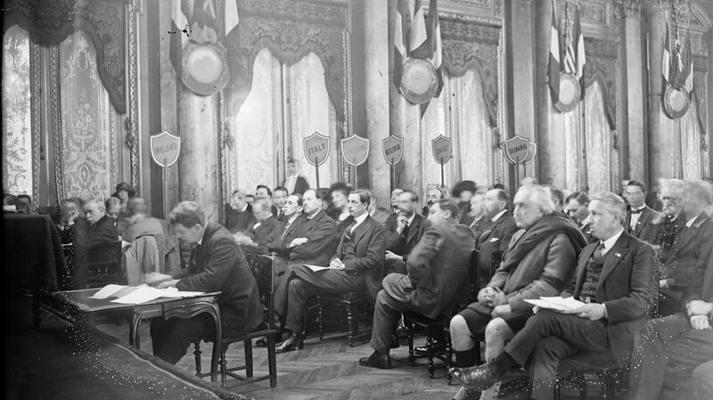 Congress session in the Hôtel Continental, Paris. Photograph: Bibliothèque nationale de France