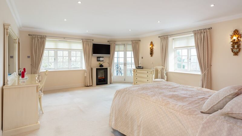 One of the five bedrooms