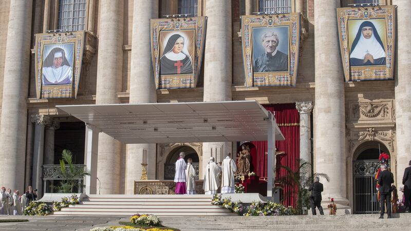 Canonization: Newman is the first British saint since St John Ogilvie in 1976. Photograph: Arthur Edwards/Getty
