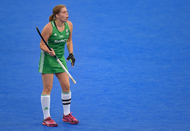 Katie Mullan at the Ireland vs USA match during the Hockey Women's World Cup in London, July 22nd, 2018. Photograph: ©INPHO/Joe Toth
