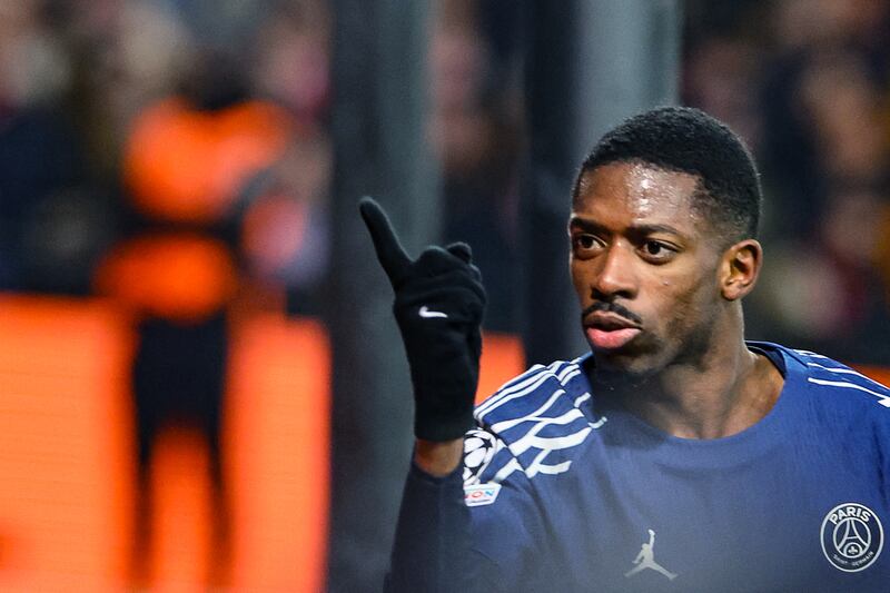 Ousmane Dembélé has scored 39 goals in his first two seasons with PSG, one less than his goal-scoring tally in six seasons at Barcelona. Photograph: Fred Tanneau/AFP via Getty Images         