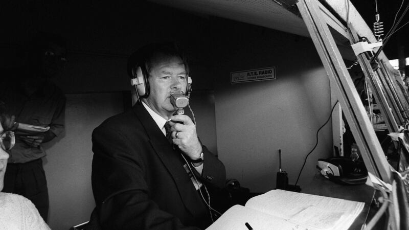 Mícheál Ó Muircheartaigh on his start in commentating: ‘The test happened by chance.’ Photograph: Billy Stickland/Inpho