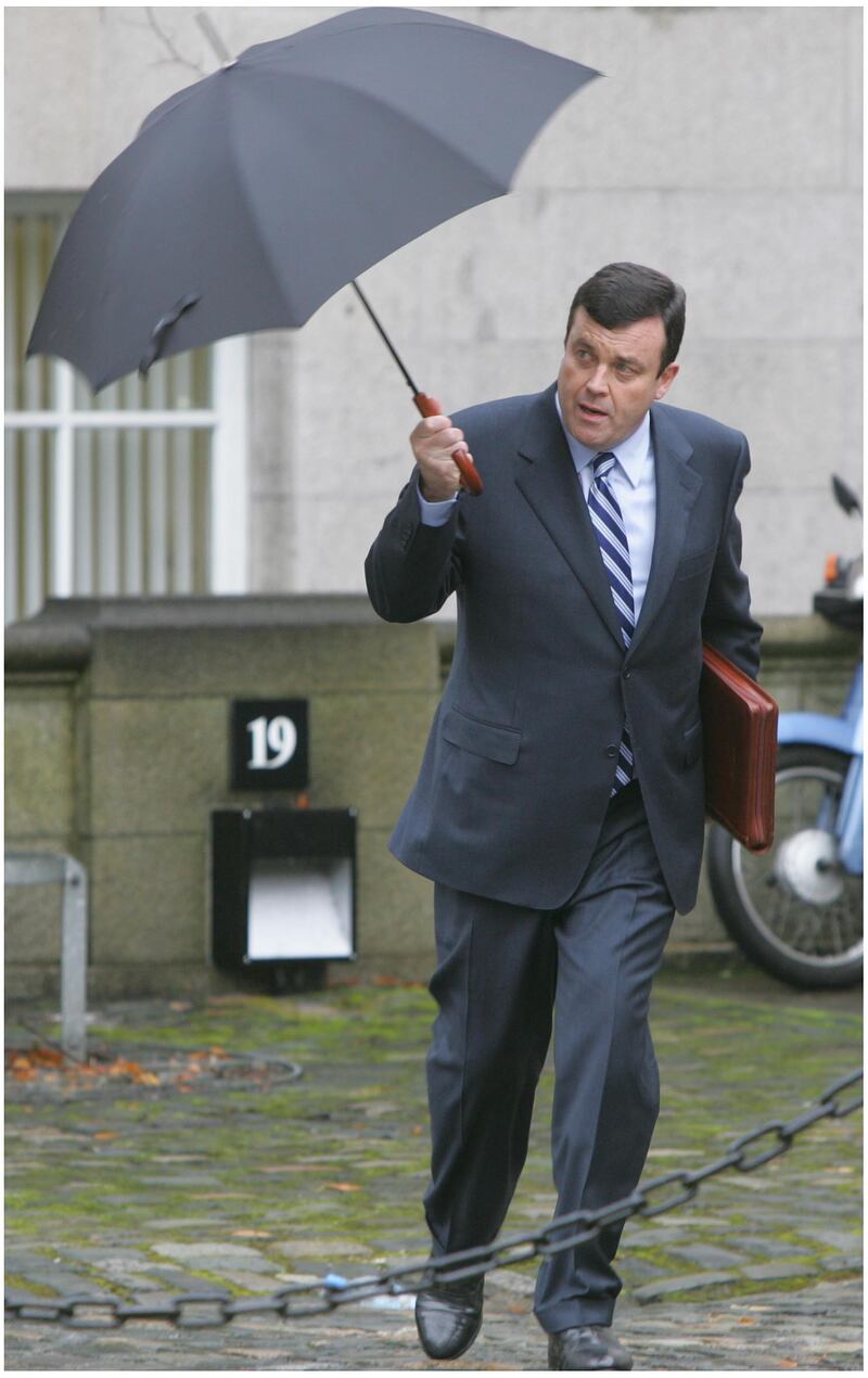 2008: Brian Lenihan at Government Buildings yesterday before presenting the budget to the Dáil. Photograph: Bryan O'Brien