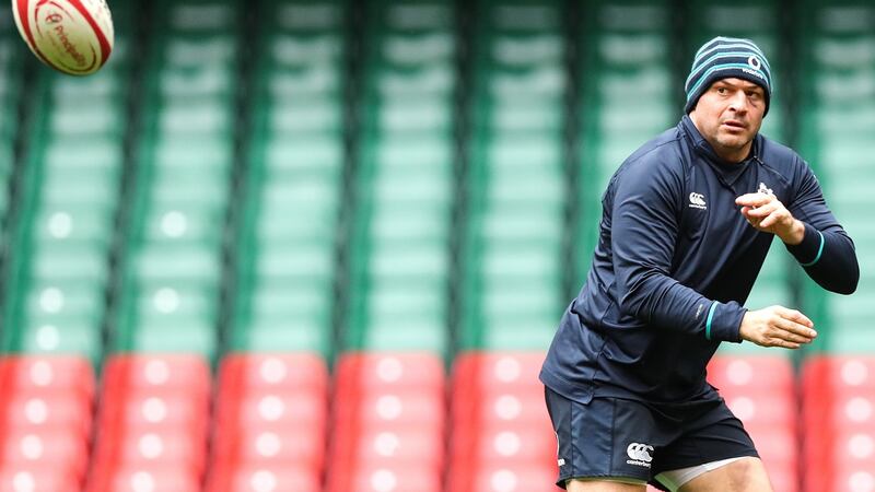 Rory Best during the Captain’s Run. Photograph: Billy Stickland/Inpho