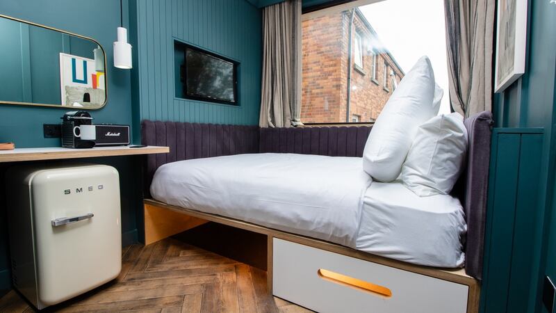 The rooms, or pods, are ‘small but perfect’, according to  Ann-Marie O’Neill of O’Donnell O’Neill Design.