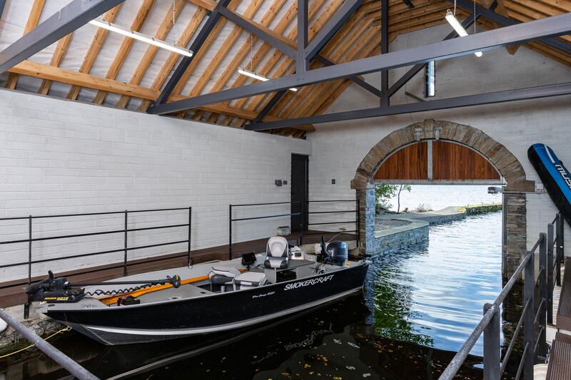Interior of boathouse