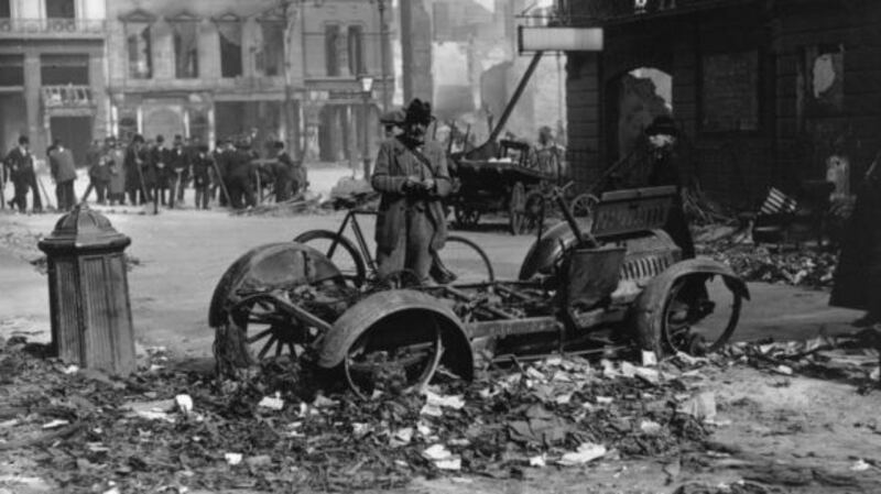 Easter 1916: Aftermath of exchanges between volunteers and forces loyal to the crown