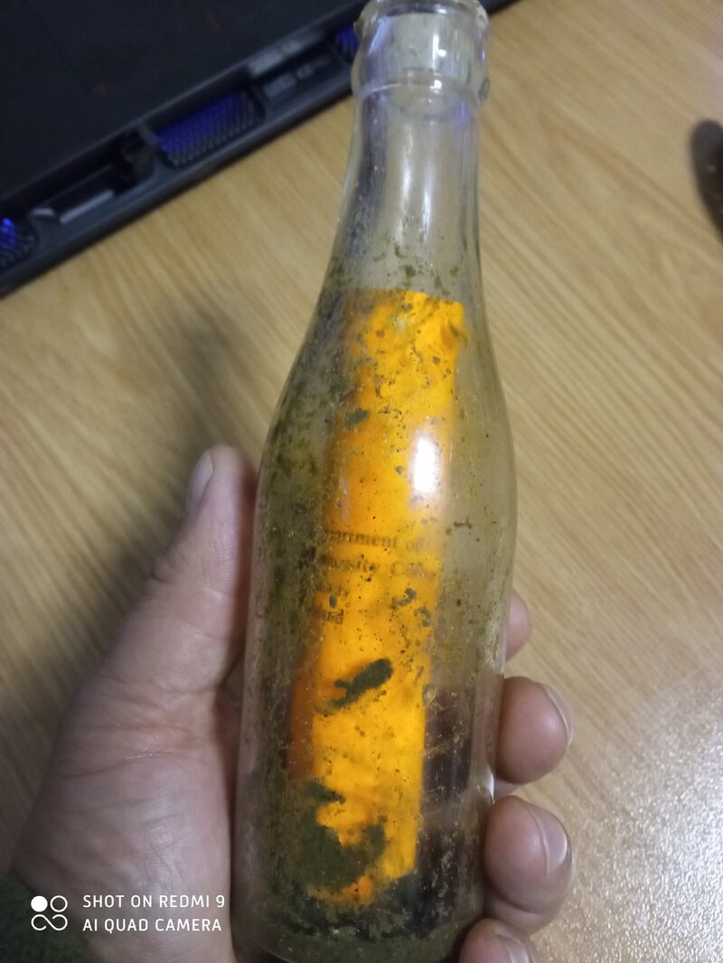 The bottle was discovered in the most northwesterly reaches of Russia