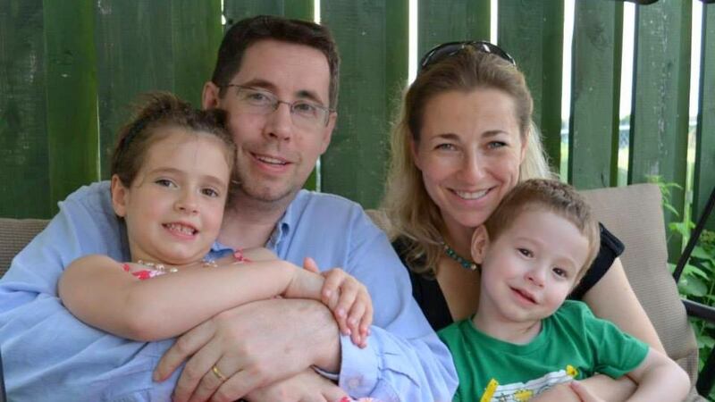 Taken aback: Shane Morris with his wife, Vardit, daughter Lyanne-Erin and son Michael