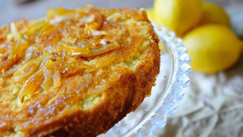 Saffron and lemon cake