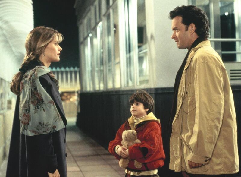 Tom Hanks with Meg Ryan and Ross Malinger in Sleepless in Seattle