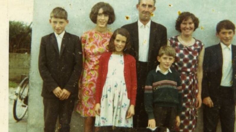 Patrick Deeley, left, as a boy with his family
