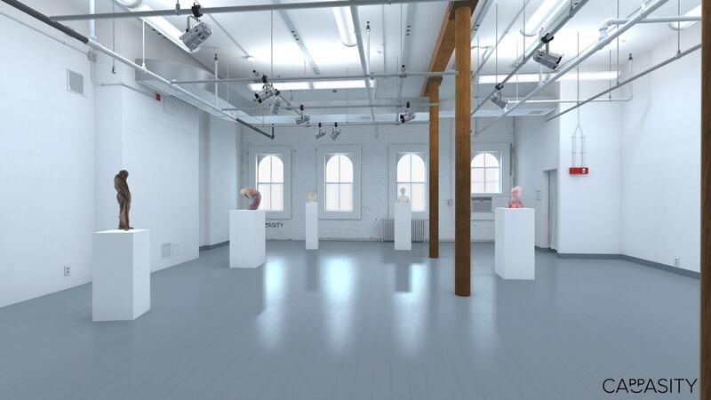 View of an art exhibition via Cappasity