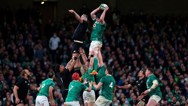 James Ryan played a pivotal role in Ireland’s win over the All Blacks. Photograph: Bryan Keane/Inpho