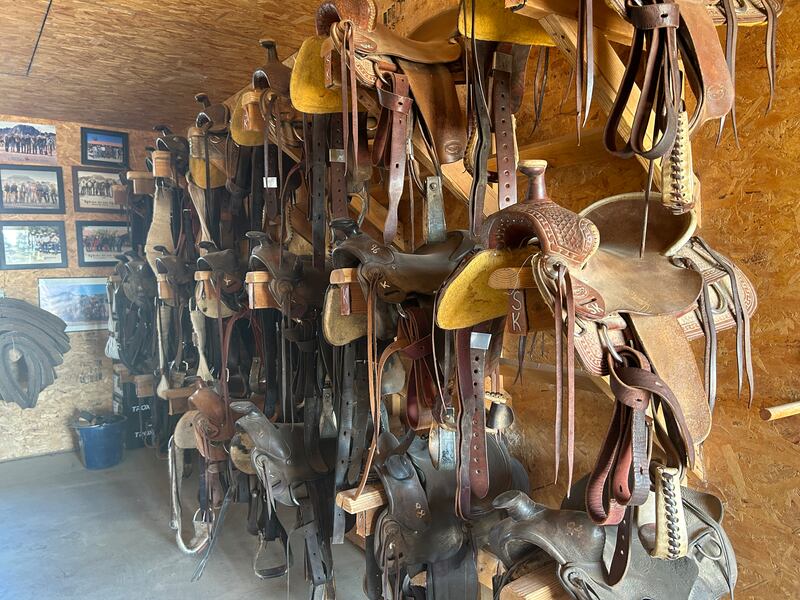 Tackroom at Rancho de los Caballeros, Wickenburg. Photograph: Gemma Tipton