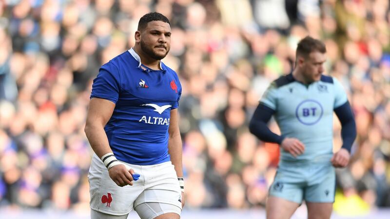 French tighthead prop Mohamed Haouas. Photograph: Stu Forster/Getty Images