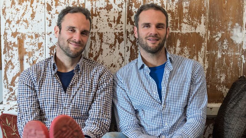 The Flynn twins behind The Happy Pear. Photograph: Brenda Fitzsimons