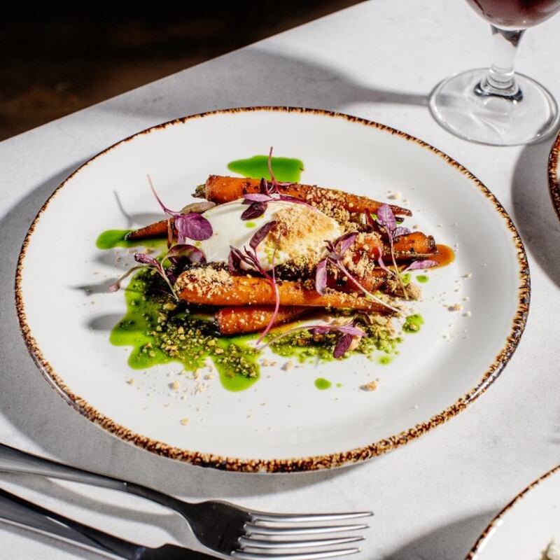 Rainbow carrots at Glas