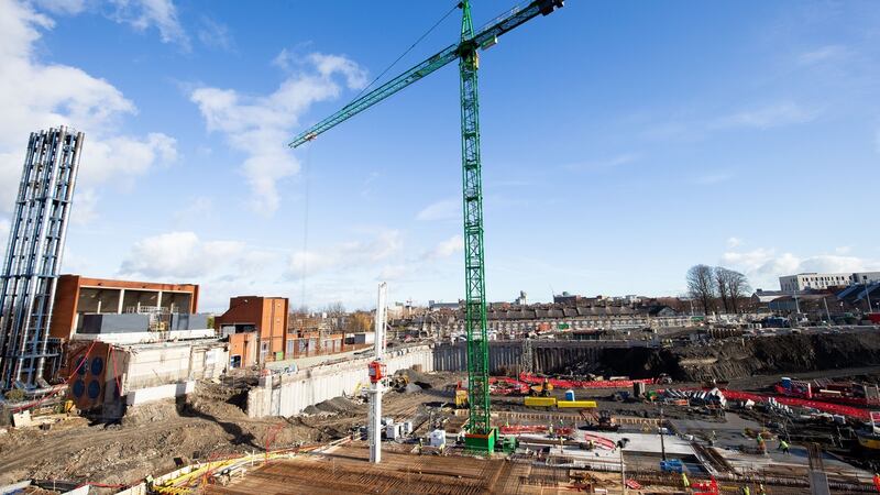 A view of the construction site of the national children’s hospital. Photograph:  Tom Honan/The Irish Times.