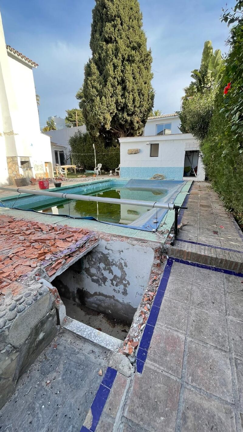 About €5,000 was spent on retiling the pool and garden works