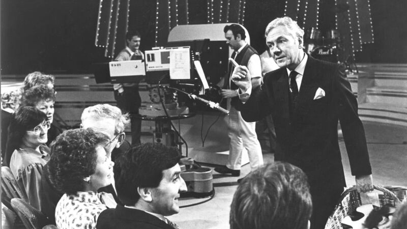 Gay Byrne hosting The Late Late Show in 1986. “We looked at new ways of entertaining and that was it,” he once said. Photograph: Jack McManus