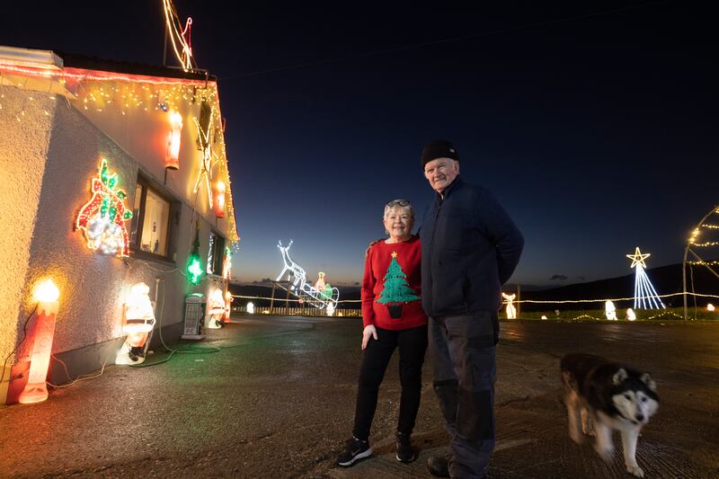Mary and Michael Whoriskey outside their home in Kerrykeel, Co. Donegal. Photograph: Joe Dunne