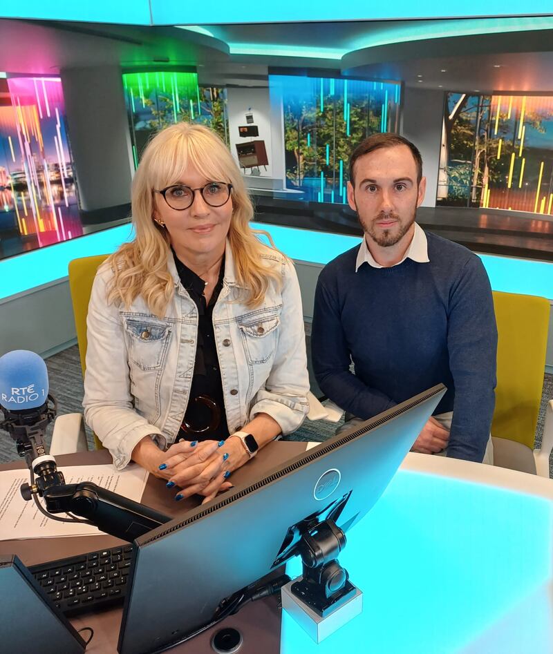 Miriam O'Callaghan interviews Darren Coleman on her show RTÉ Radio 1’s Sunday with Miriam. Photo: courtesy RTE