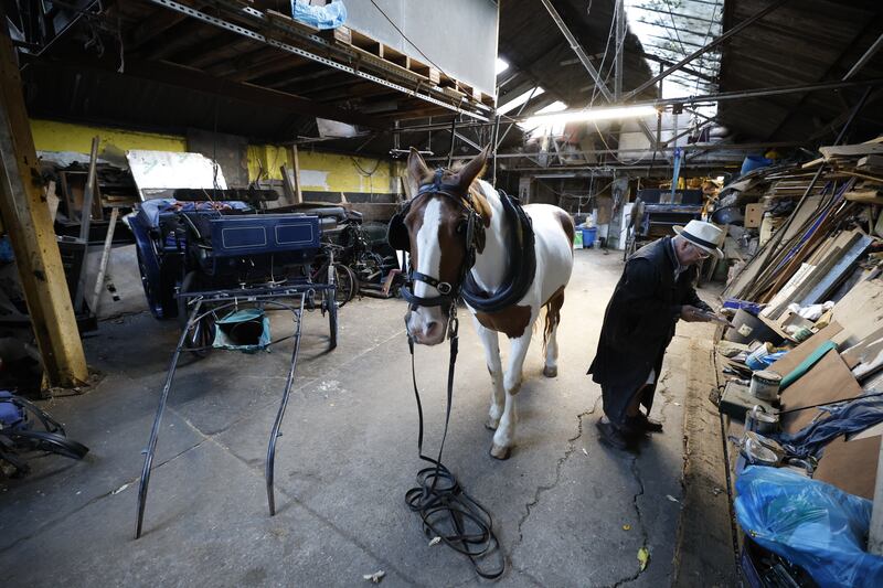 Padser and his mare Christine. Photograph: Nick Bradshaw