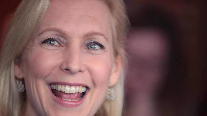 Kirsten Gillibrand: refashioned herself into a staunch progressive, calling for strict gun laws and supporting the Green New Deal. Photograph: Scott Olson/Getty Images