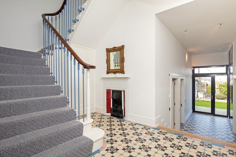 Original fireplace in the hallway. Photograph: David Killeen