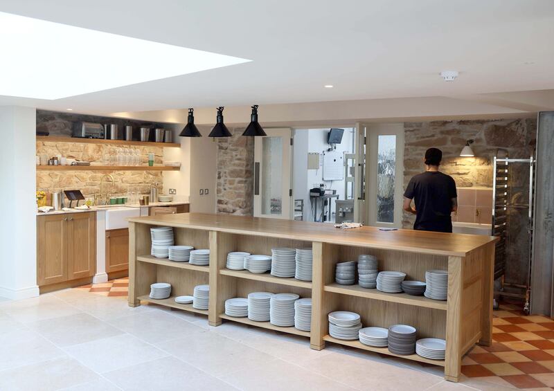 The serving area at Capparelli at the Mill. Photograph: Stephen Davison/Pacemaker