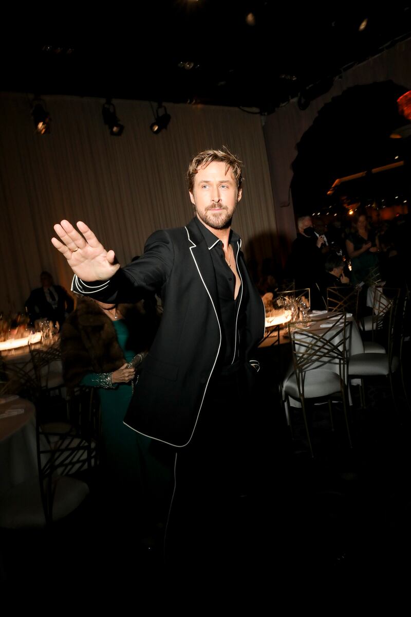 Ryan Gosling wearing Gucci. Photograph: Sinna Nasseri/New York Times)