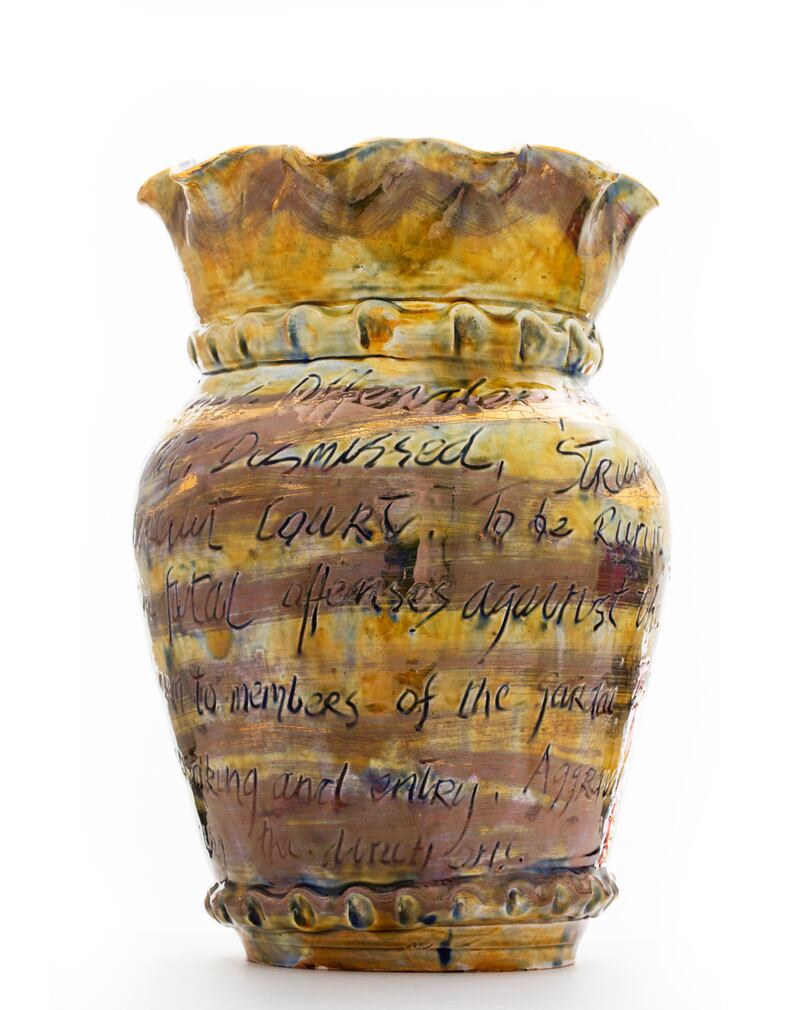 Works by people in prison in Ireland, from the Open Minds exhibition at Rua Red, Tallaght 2019. Photograph: Eugene Lanagan