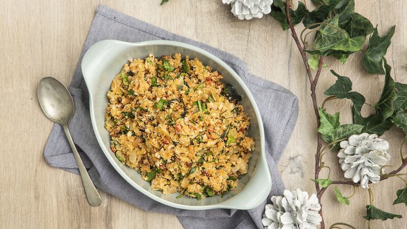 Chorizo, orange and almond stuffing