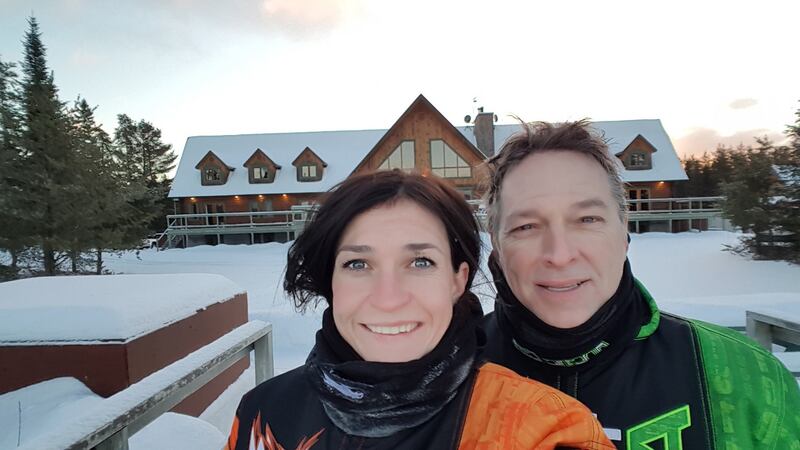James (Kim) Martin and Kirstin Chadwick before Mr Martin was injured while scuba diving in Cork in August. Photograph: Kirstin Chadwick